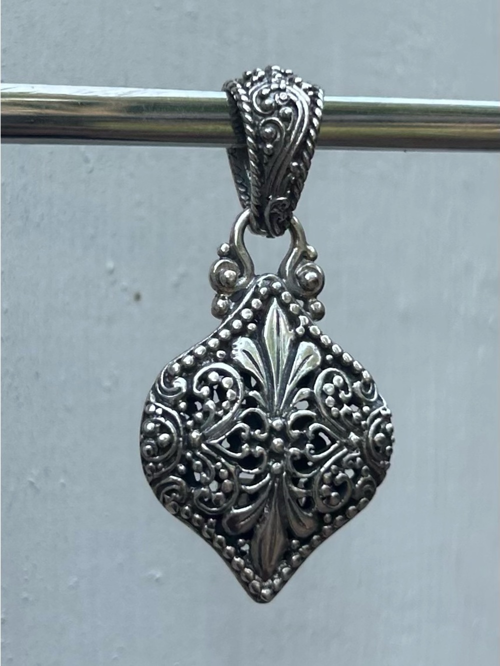 Sarda Balinese 925 Sterling Silver Filigree Pendant